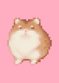 Hamster Pixel Art Theme  Pink 04