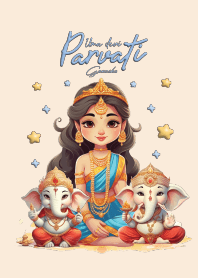 Uma devi Parvati & Ganesha Cute