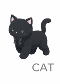 Simple cute black cat3.