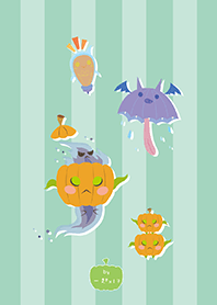 The monster pumpkin and friends
