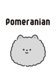 モノクロなポメラニアン