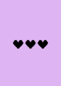 ミニドット絵ハート(ブラック3-09)
