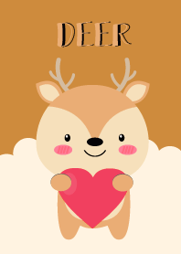 I Love Cute Deer Theme