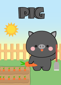 Oh! Cute Black Pig Theme