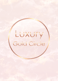 Marble Luxury Gold Circle #Pink Beige .