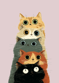 Cozy Fluffy Cat Pile X