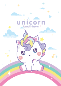 น้องยูนิคอร์น ดวงดาวสายรุ้ง สีขาว
