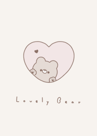 Bear in Heart | pink beige.