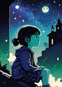 Starry sky girl 30fE35