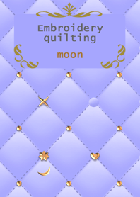 Embroidery quilting(moon)