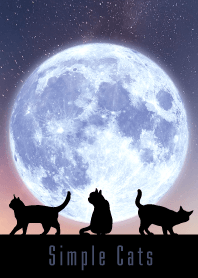 Simple cats : full moon blue
