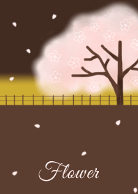 Flower 007-2 (Cherry blossoms/Brown)