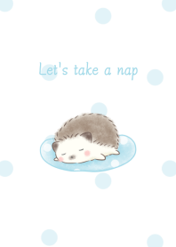 Nap Hedgehog -blue- Dot