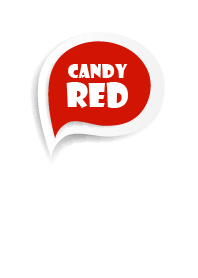 Candy Red Button In White V.2