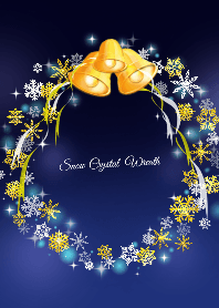 Snow Crystal wreath BLUE & GOLD VerTheme