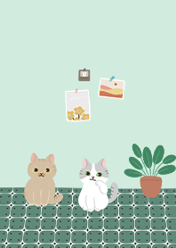 cat in the house / mint cream