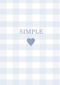 SIMPLE HEART :check whiteblue