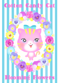 Cotton Candy Cat & Flower Theme