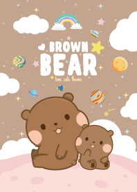 Brown Bears Fat Kawaii Pastel Brown