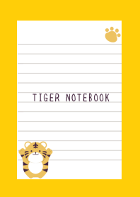 TIGER NOTEBOOK-YELLOW-RED