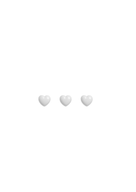 軟Q愛心. white gray