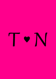 Initial "T & N" Vivid pink & black.