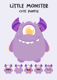 little monster cute purple