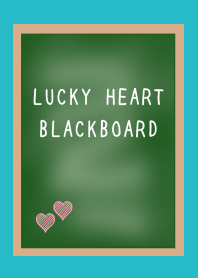 LUCKY HEART BLACKBOARDj-TURQUOISE BLUE