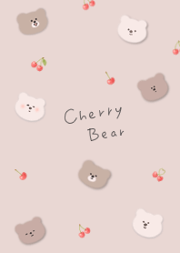 pink Fluffy Bear and Cherries 02_2