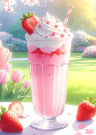 春のストロベリードリンク♥
