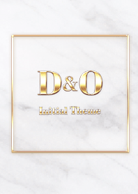 【 D&O 】Initial Theme Gold - ホワイト