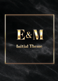 [ E&M ]  Initial Theme Gold Black