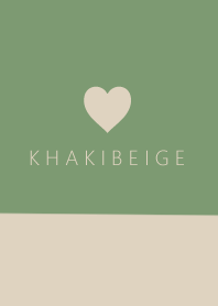 Khaki beige and heart
