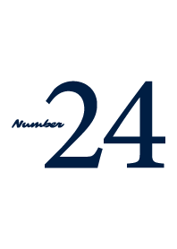 Number 24 White X Dark Navy