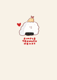 simple Tenmusu heart beige