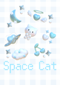 Space Cat Light blue