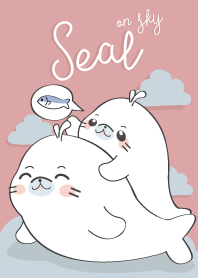 Seal on Sky. (Pink ver.)