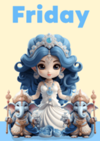 พระแม่ลักษมีและพระพิฆเนศ วันศุกร์