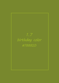 birthday color - January 7