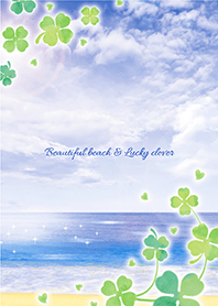 Beautiful beach and Lucky clover