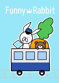 Pair Theme -Funny Rabbit - light blue