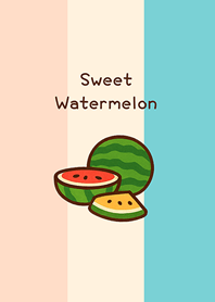涼しげなスイカ(ソフトな3色)