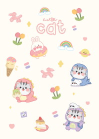 แมวกับเพื่อนๆน่ารักมินิมอล :-)