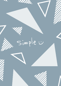 Simply white triangle Blue4 from Japan