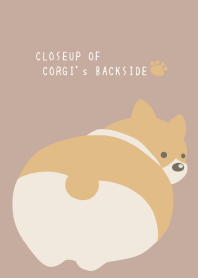 コーギーのおしりの着せかえ ブラウン