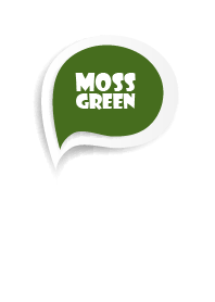 Moss Green Button In White V.2
