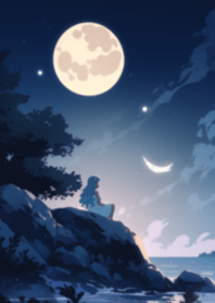 Waiting under the moonlight