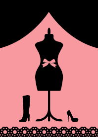ガーリーファッション＆レース（ピンク）