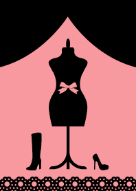 女裝時尚和蕾絲針：粉紅色