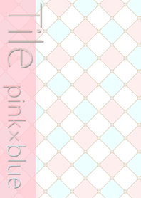 Tile pink by blue